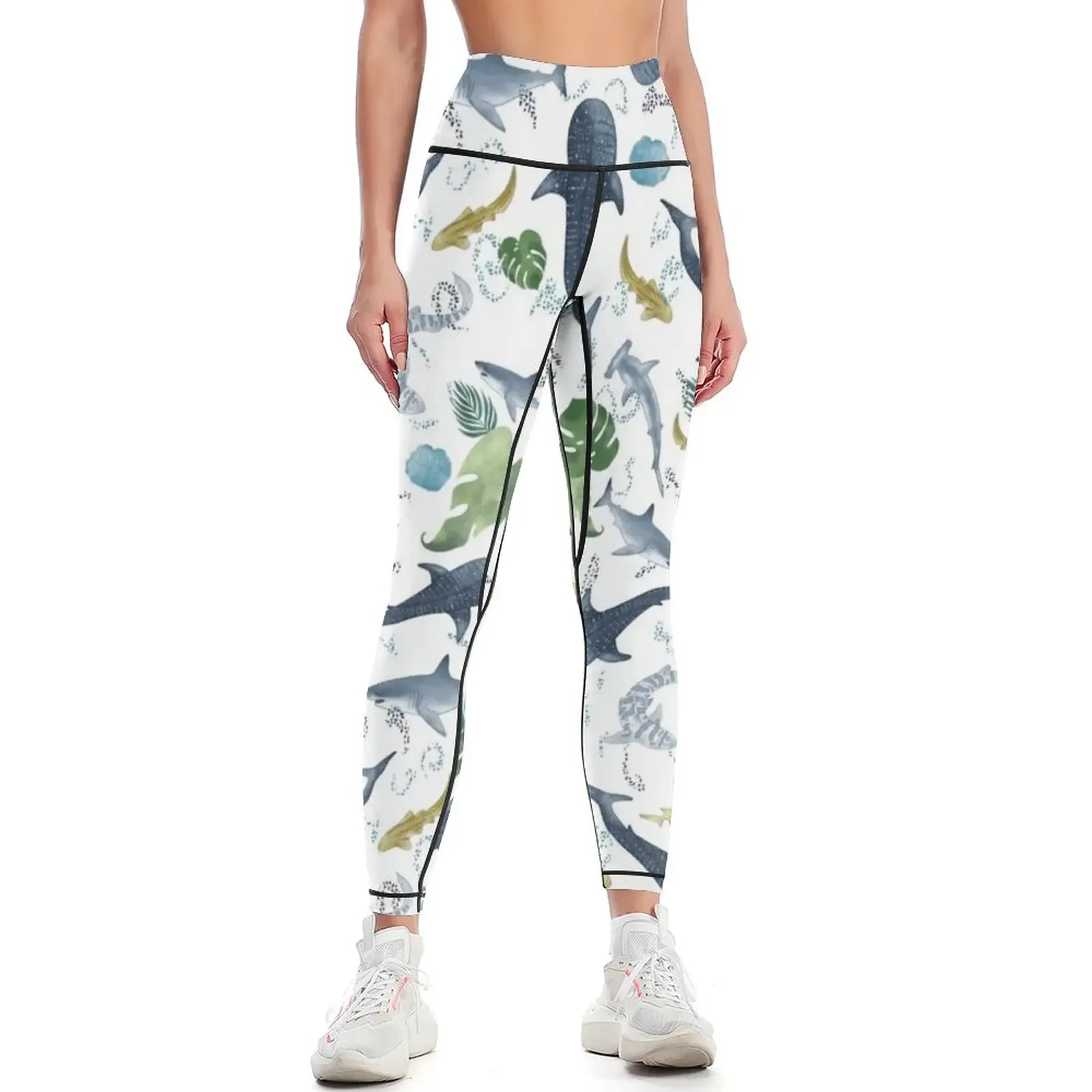 

Shark Reef Leggings gym clothing Pants sport active wear sportswear gym Womens Leggings