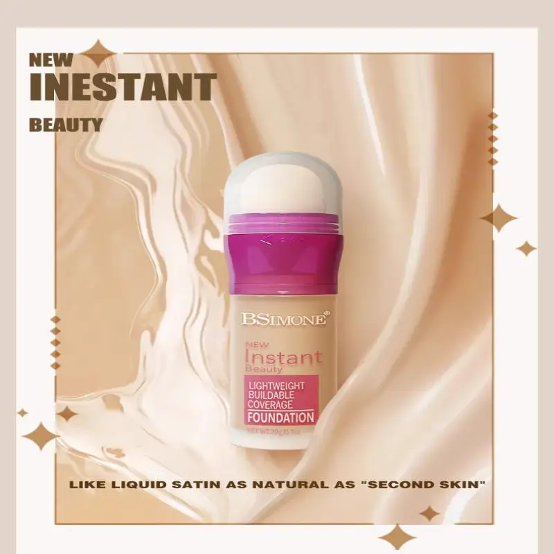 Korektor do twarzy BSIMONE z gąbeczką, matujący płynny podkład, kontrola sebum, długotrwały krem BB, wodoodporny, rozjaśniający