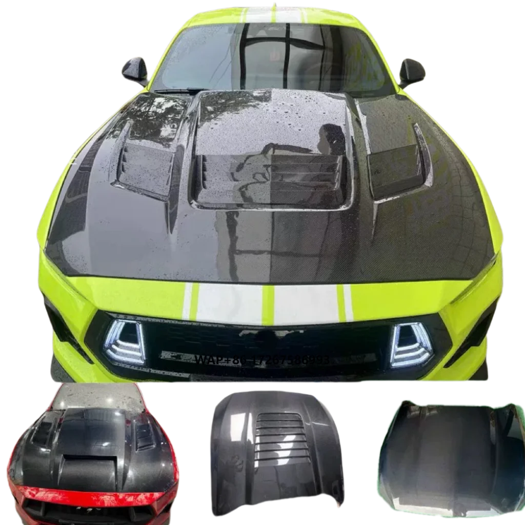 

For Ford Mustang 2024+ Carbon Fiber Engine Cover Hood a Variety of Styles