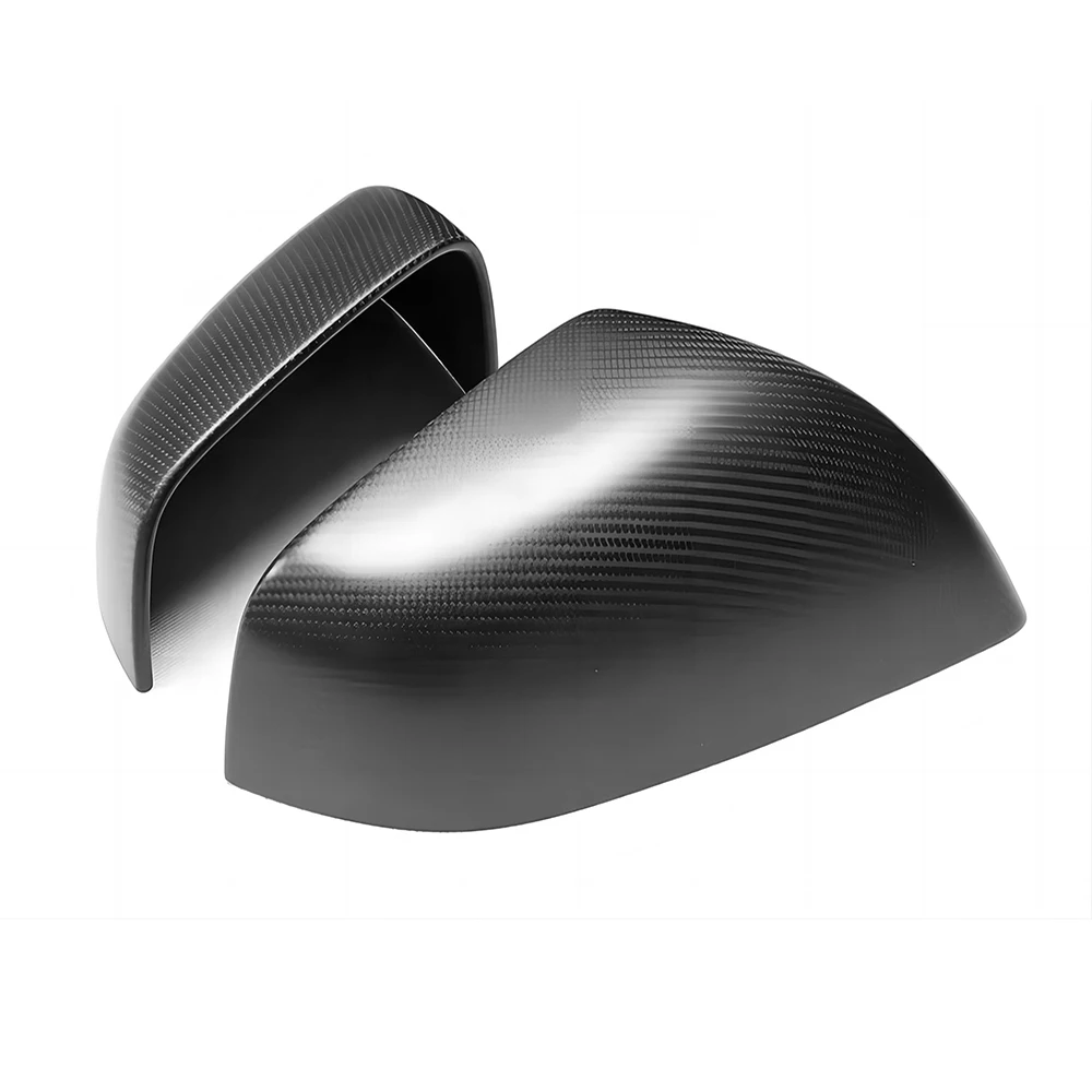 

Rearview Side Mirror Covers Cap 12-20 For Tesla Model X Dry Matte Carbon Fiber Sticker Add On Casing Shell