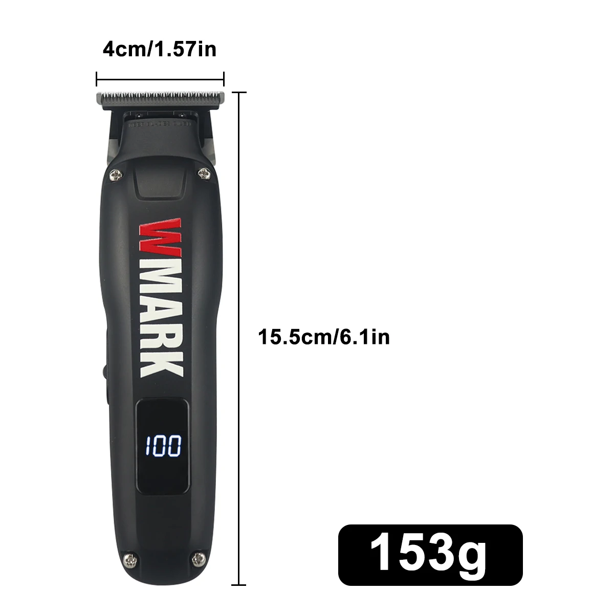 WMARK 1205 آلة التشطيب للرجال DLC بليد 7000 دورة في الدقيقة LED عرض الشعر المتقلب منخفضة الضوضاء المهنية آلة قطع الشعر