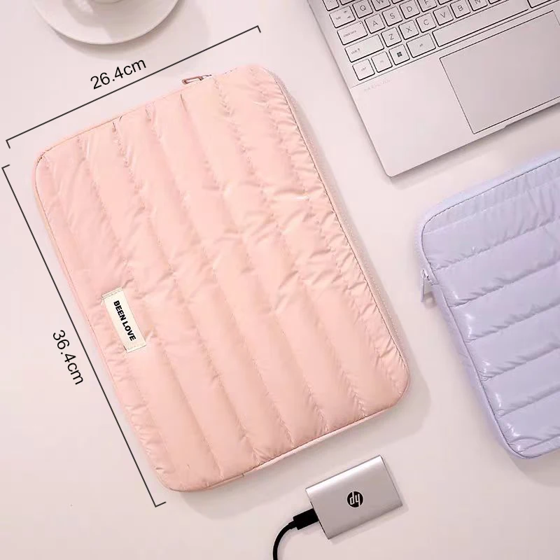 2025 Puffy Laptop Sleeve Cover Bag 13 14  Inch Candy Color Computer Carrying Case Bags for Ipad Macbook Asus HP Lenovo
