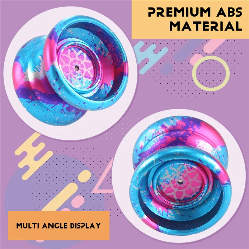 يويو غير مستجيبة، يويو احترافي للأطفال، كرة يويو للمبتدئين من الألومنيوم للاعبين يويو مع 10 أوتار يويو-A09I