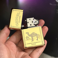 2025 Classic Fuel Lighter Metal Grinding Wheel  Kerosene Lighter Men's Smoking Tool Accessories Can Be Customized with Patterns