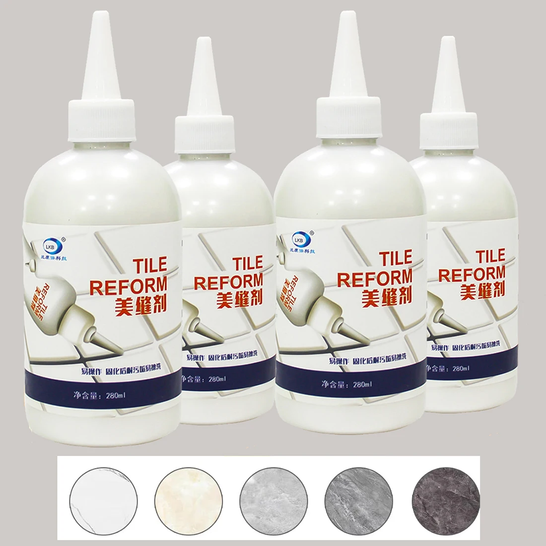 280ml Home Waterproof Tile Gap Repair Filler Tile Grout Repair Agent,Repair And Renew Tile Joints，A Variety Of Colors To Choose