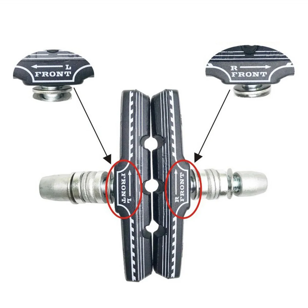 

Hybrid V Bike Brake Pads Spacer Hex Nut Complete Set Durable Replacement Pads Long Lasting Even in Adverse Weather