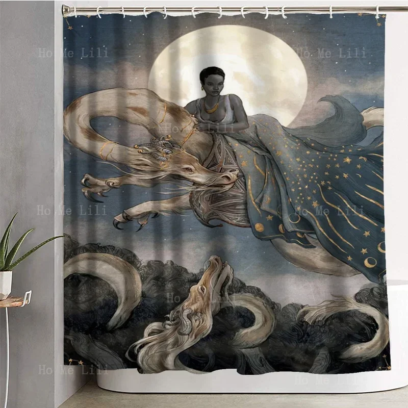 Deviantart Tarot The Moon Card Spread Love Celtic Cross Art Fantasy Character Inspiration Design Shower Curtain By Ho Me Lili