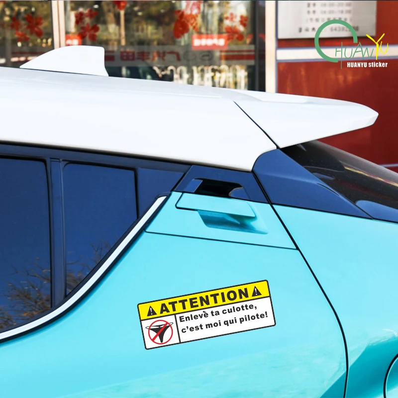 Panties Thong Attention Warning Strip Car Stickers Motorcycle Bike Car Bumper Window Racing Vinyl Surf Laptop Decals