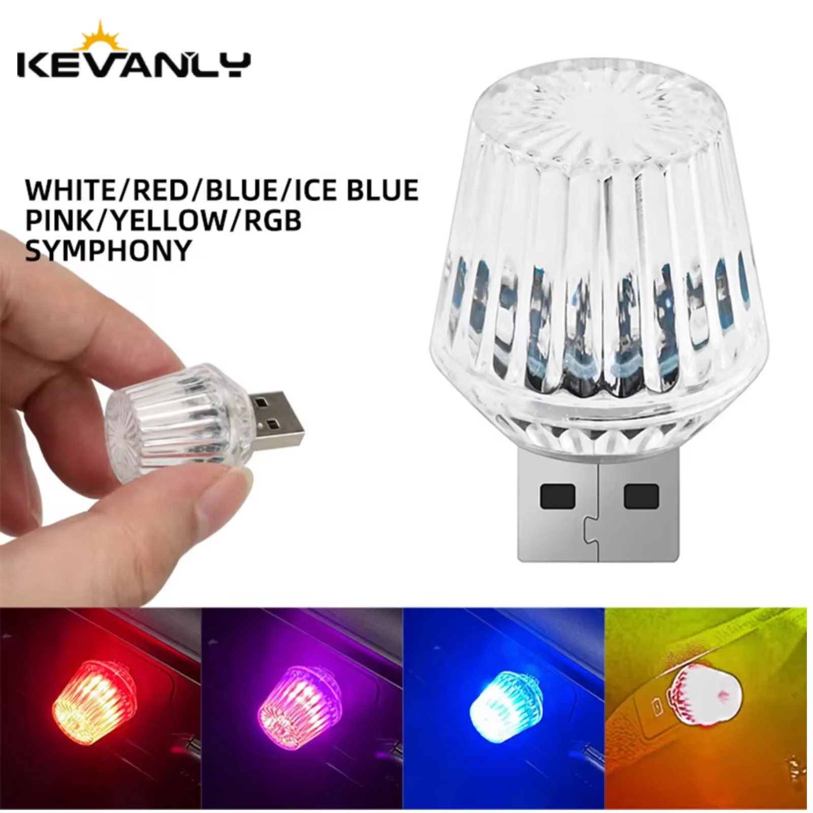 1/4pcs Car USB Ambient Light Mini LED Decorative Atmosphere Lamps For Car Interior Environment Light Computer Light Plug Play