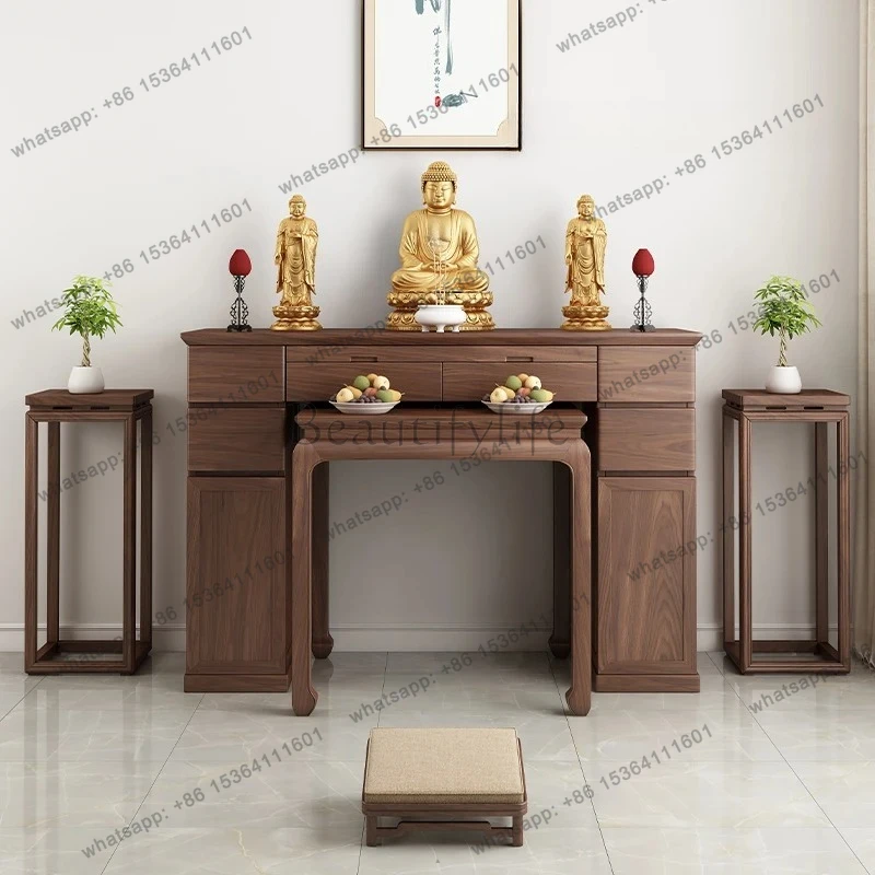 

Black walnut new table incense table household Buddhist hall Gongtai Buddhist platform living room incense table Shentai