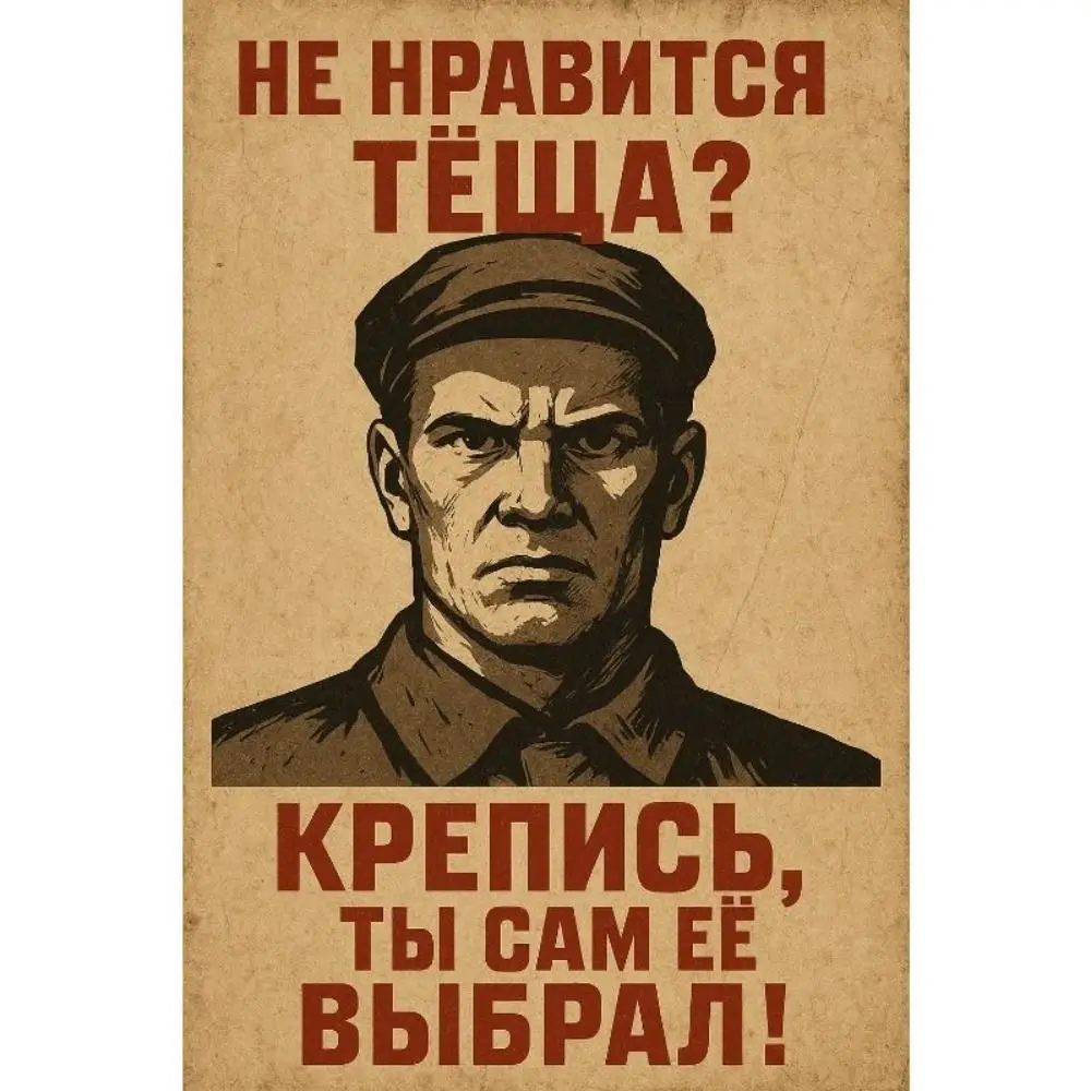 CIFBUY Vintage Soviet Style Metal Tin Sign, Retro Russian Funny Slogan Aluminum Wall Plaque Bar Home Decor