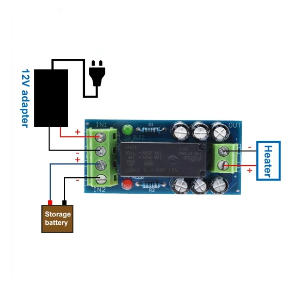 Módulo de conmutación de respaldo de batería de XH-M350, alta potencia, corte de energía, conmutación automática, DC12V, 150W