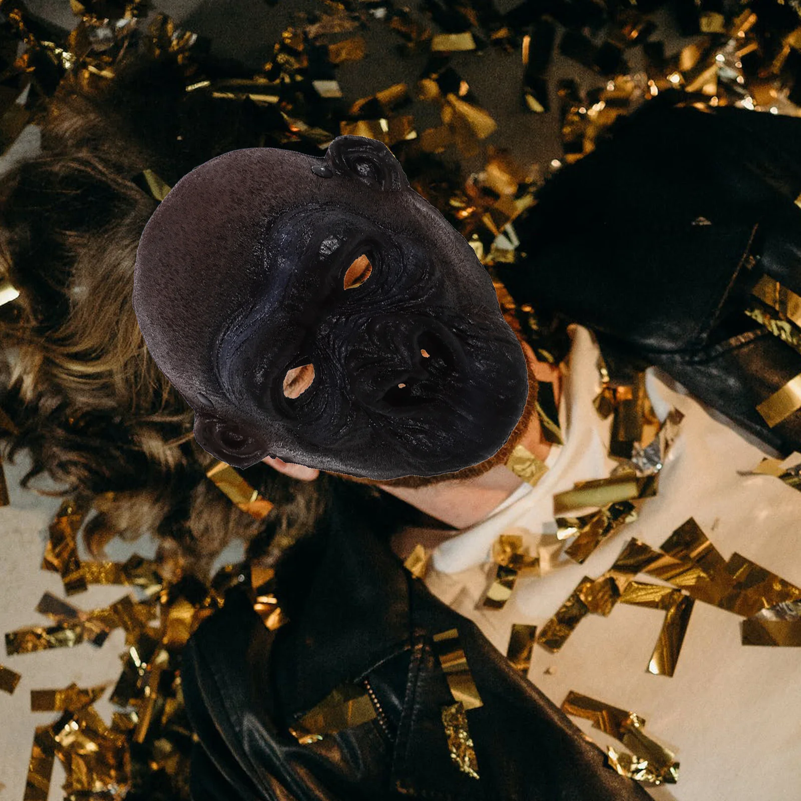 Monkey Mask Half Face Funny Adult Animal Masquerade For Halloween Party Costume Scary Orangutan Headgear Eco-Friendly Foam