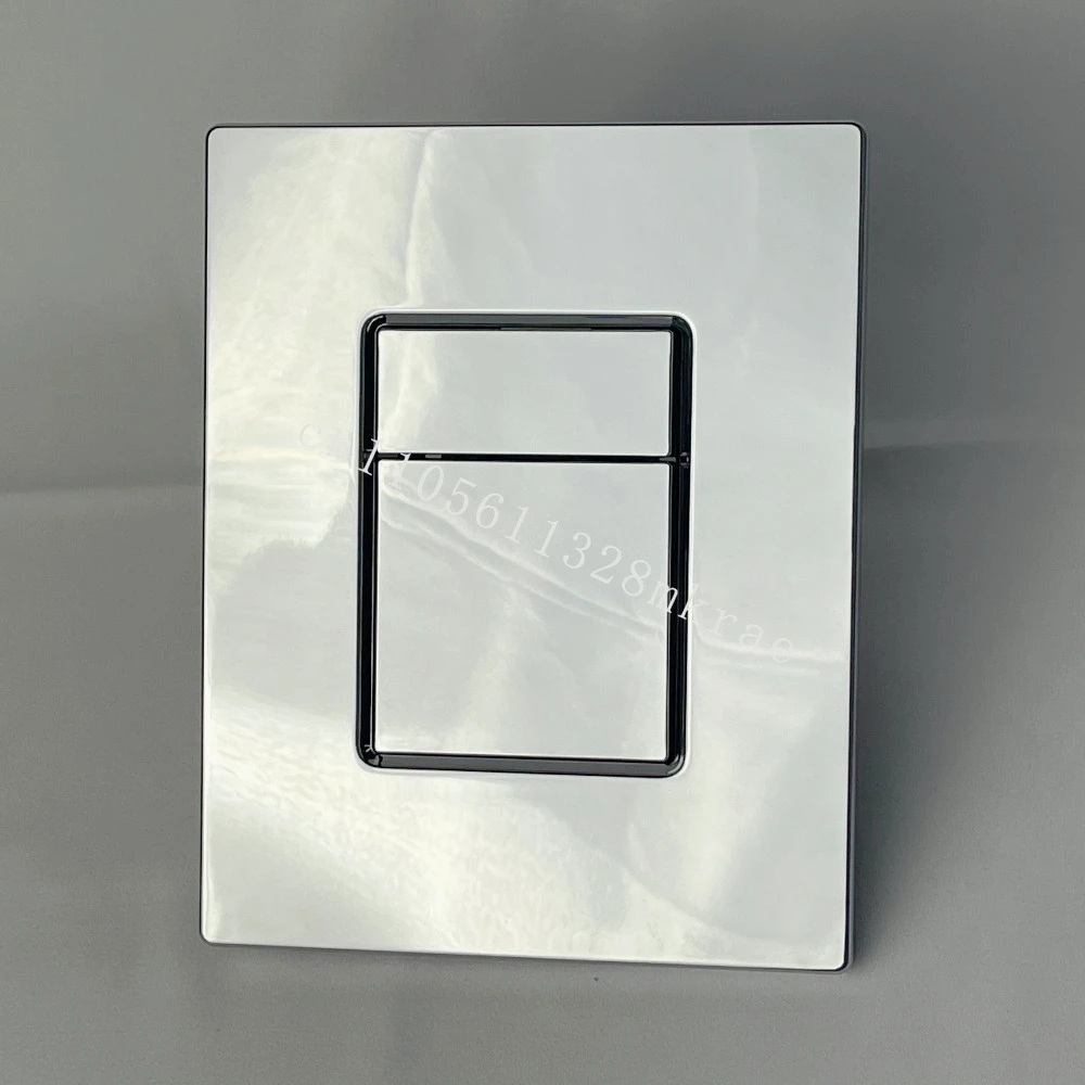 

Bathroom anti lock braking system plastic double flush board wall mounted brushed gold matte chrome button toilet water tank