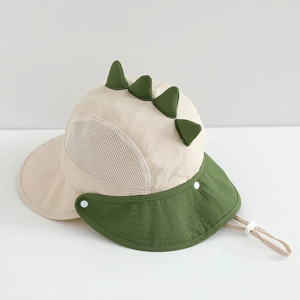 Cute Cartoon Baby Beach Hat with Bear Rabbit Ears Breathable Mesh Sun Visor Cap for Boys & Girls Summer Outdoor Panama Hat