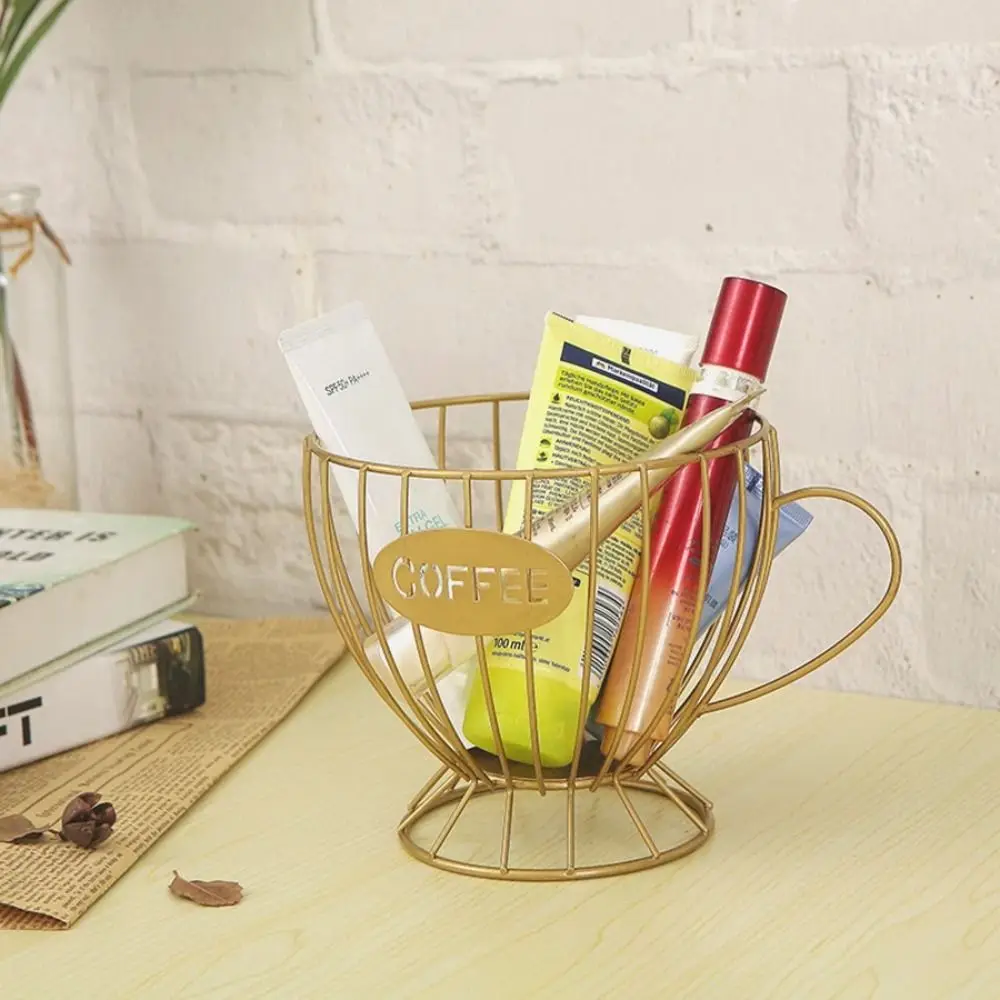 Cápsula de café e cápsula Display Rack, suporte durável, esvaziamento, oco, frutas Display Rack, dourado ou preto