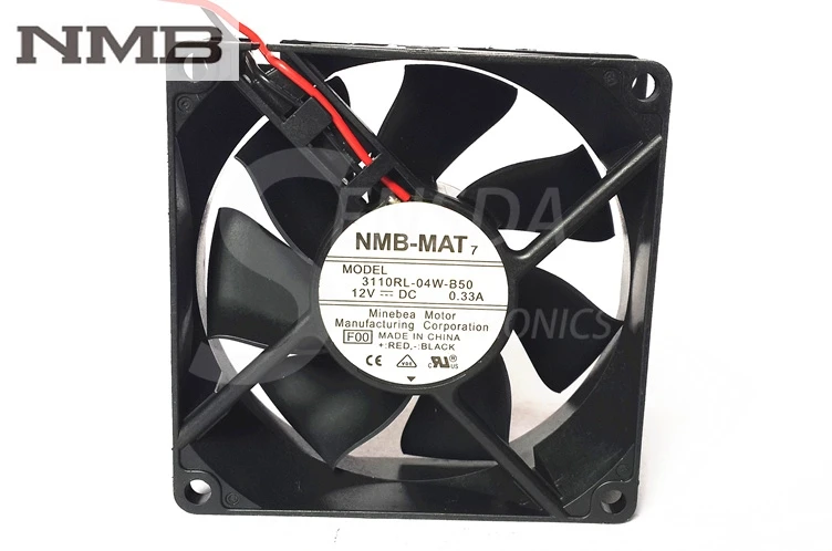 

For NMB 3110RL-04W-B50 8025 8cm 80mm DC 12V 0.33A server inverter axial cooling fan blowers