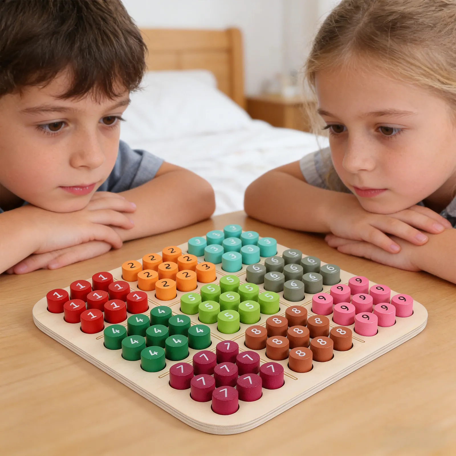 

Набор для игры в судоку: деревянная доска, логическая головоломка, развивающая настольная игра, шахматы, головоломка для досуга, раннее обучение математике, доска с колышками для детей