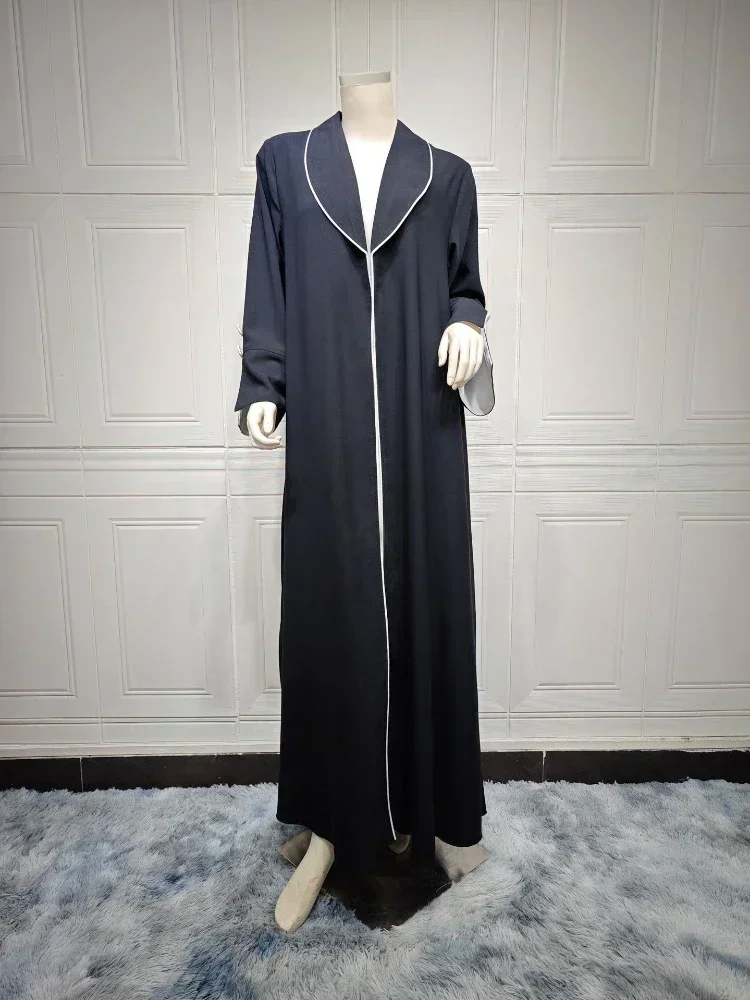 Abaya musulmana de manga dividida con botones para mujer, vestido largo, Abaya, Marruecos, caftán, Turquía, árabe, elegante, 2023