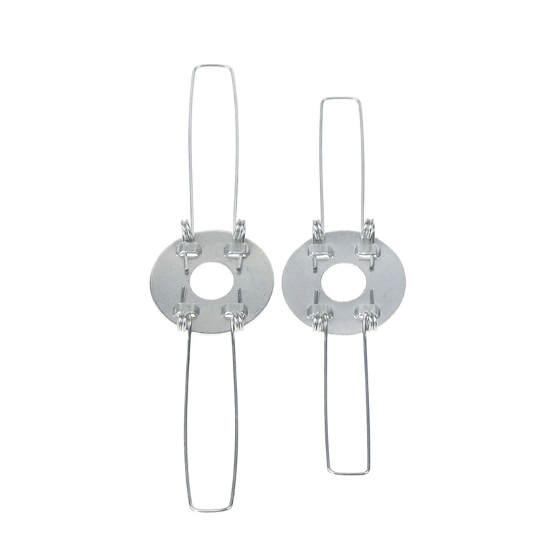 Clipe de mola galvanizado, fivela para fixação de estilhaços de abajur, DIY para lâmpadas pandentes, 2 garfos, 10pcs