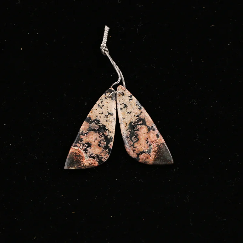 B&F Snow Flake Obsidian Earring Beads for Jewelry Making, Handmade Natural stones beads, Stones for jewelry Making Supplies