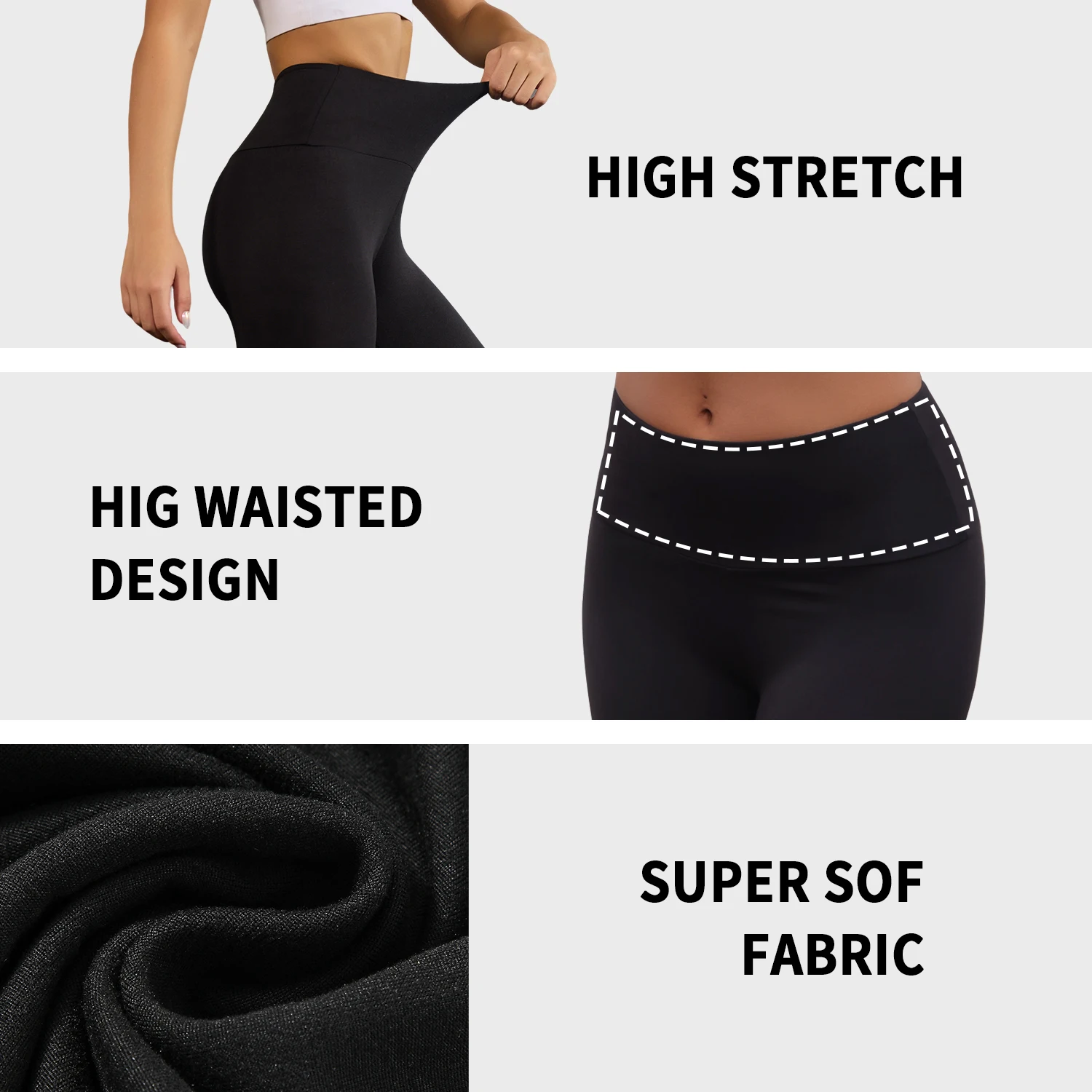 Women's High Waisted Capri Pants Super Soft No See Through Workout Yoga Running Athletic push up gym fitness Leggings image 4