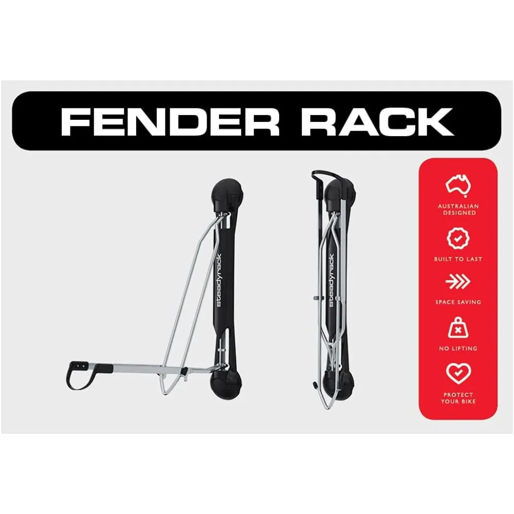 Bike Racks - Fender Rack - Wall Mounted Bike Rack Storage Solution for Your Home, Garage, or Bike Park