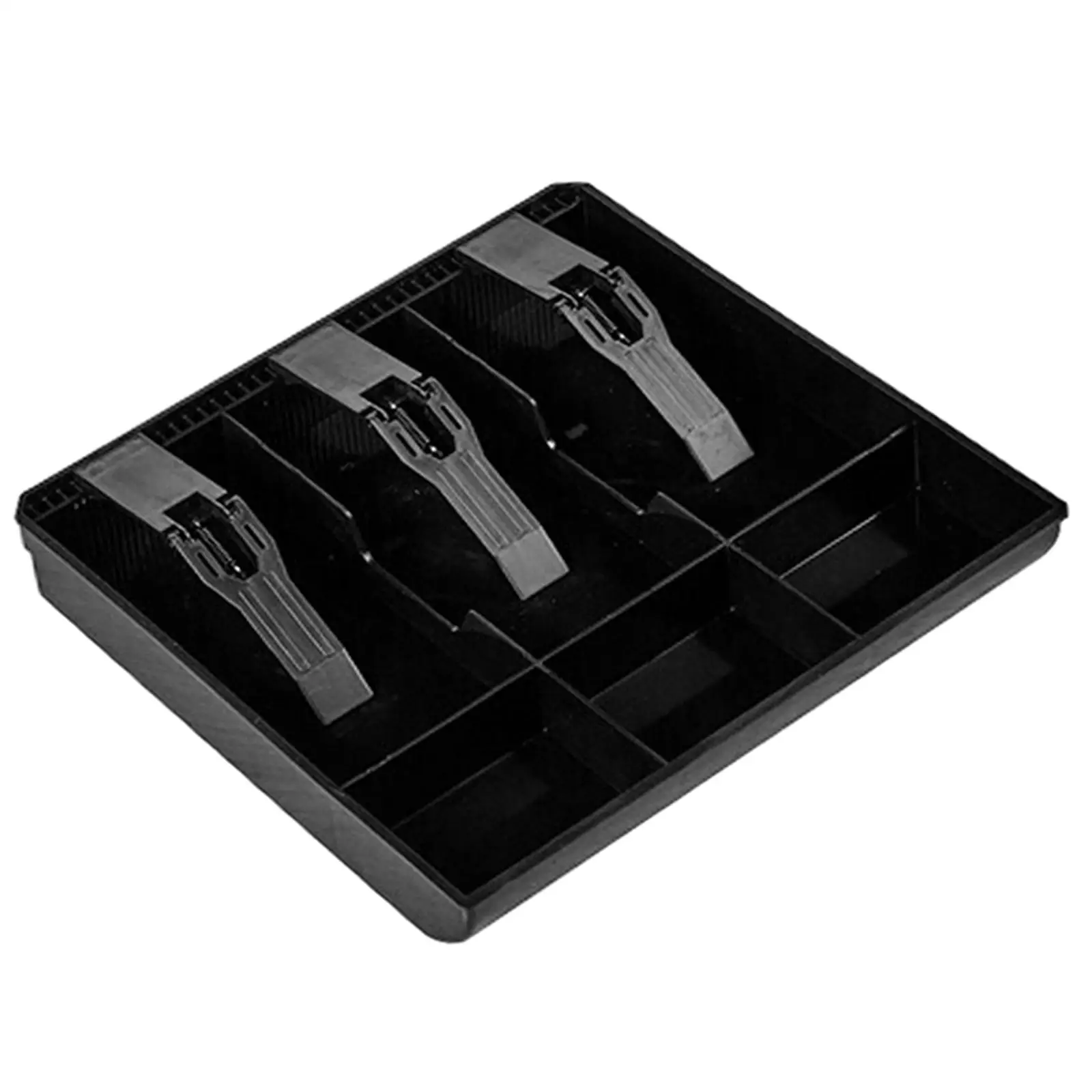 3 Grid Cash Drawer Petty Cash Money Storage Box Cash Register Insert Tray for Hotel Bank Restaurant Store Storage Organizer