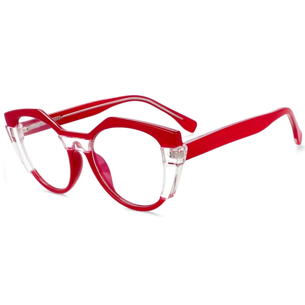 54170 Femal Cat Eye Anti Blaues Licht Optische Gläser Rahmen Neue Stil Frauen Kunststoff Titan Mode Computer Brillen