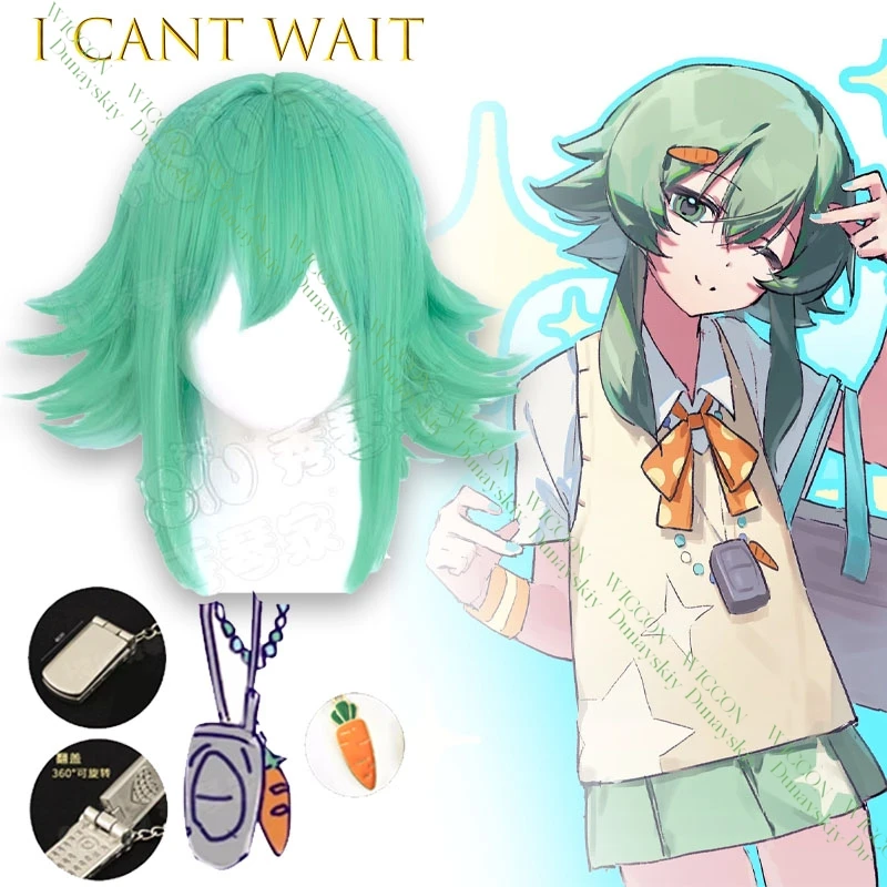 グミ-ボーカロイド-コスプレウィッグ-新曲-i-cant-wait-ジライ-ケイ-ハロウィン-ホリデー-アニメ衣装