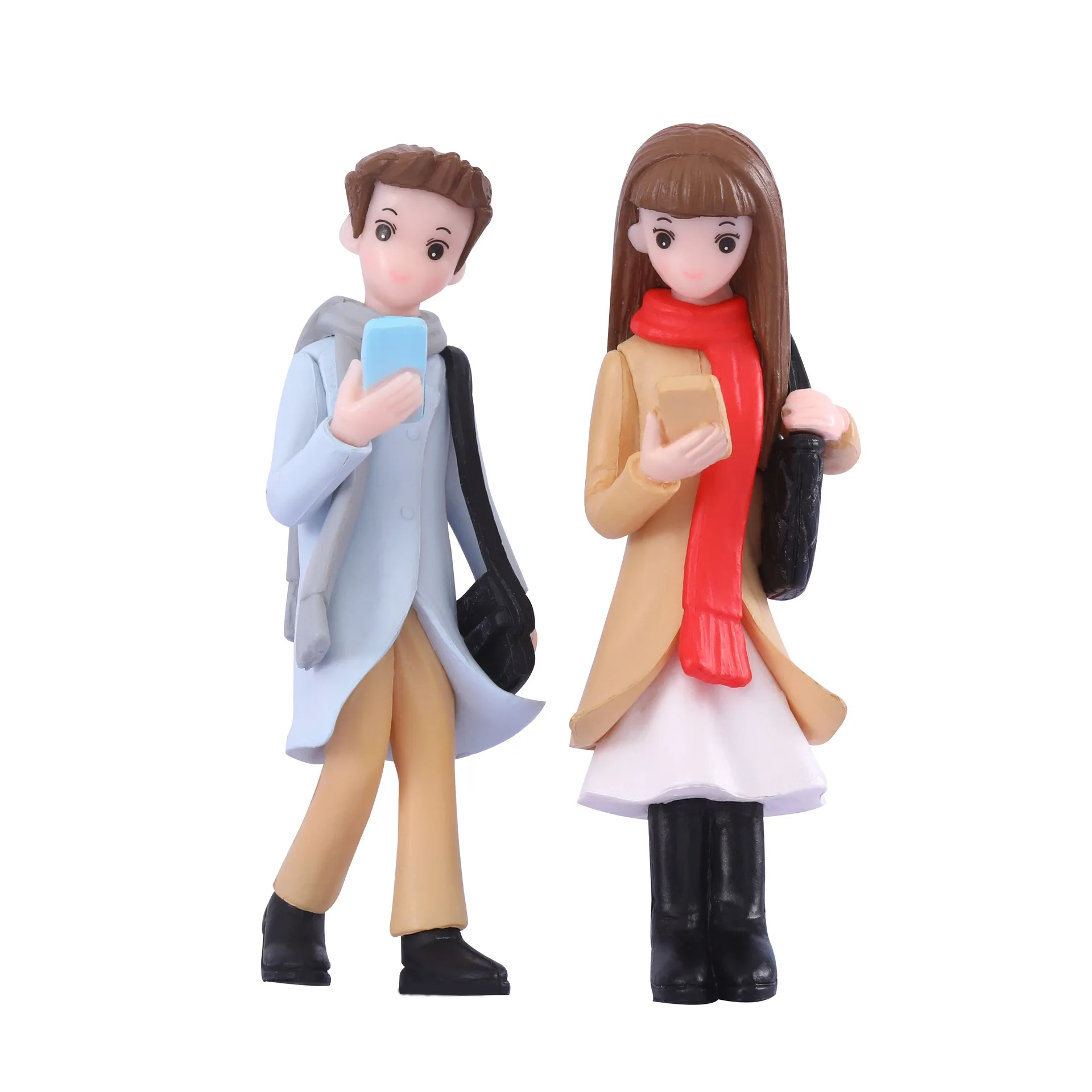 Venta al por mayor, nueva pareja de teléfonos tipo cartera, accesorios decorativos DIY para micropaisaje de jardinería, adorno de pareja de teléfono tipo cartera