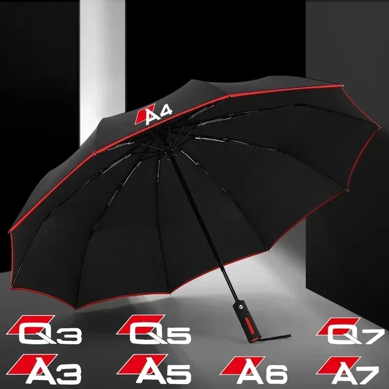 Customization Car Automatic Folding Windproof Sunshade Umbrella For Audi A3 A4 A6 A5 A7 8P Q5 Q3 Q7 TT S3 S4 SQ5 RS Series Auto