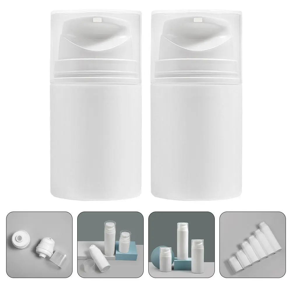 

2Pcs Press Pump Bottles Portable Lotion Containers Travel Reusable Leak Proof Bottles for Liquid Cream Shampoo