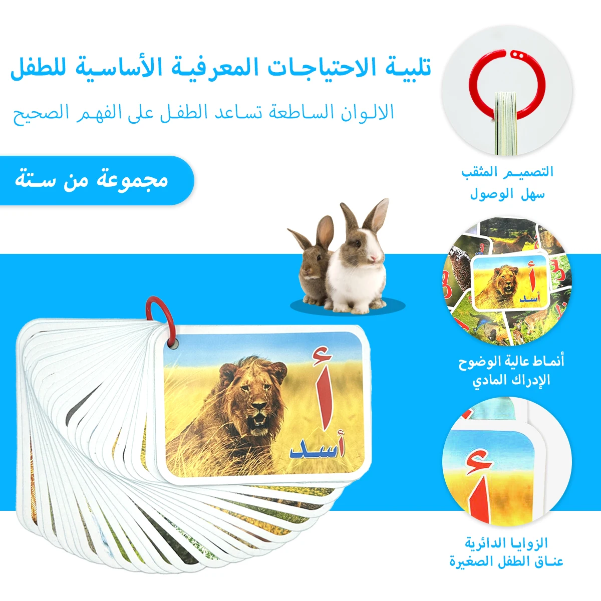 A must-have for the back-to-school season! 28 Arabic animal letter flashcards for children's early education learning cards