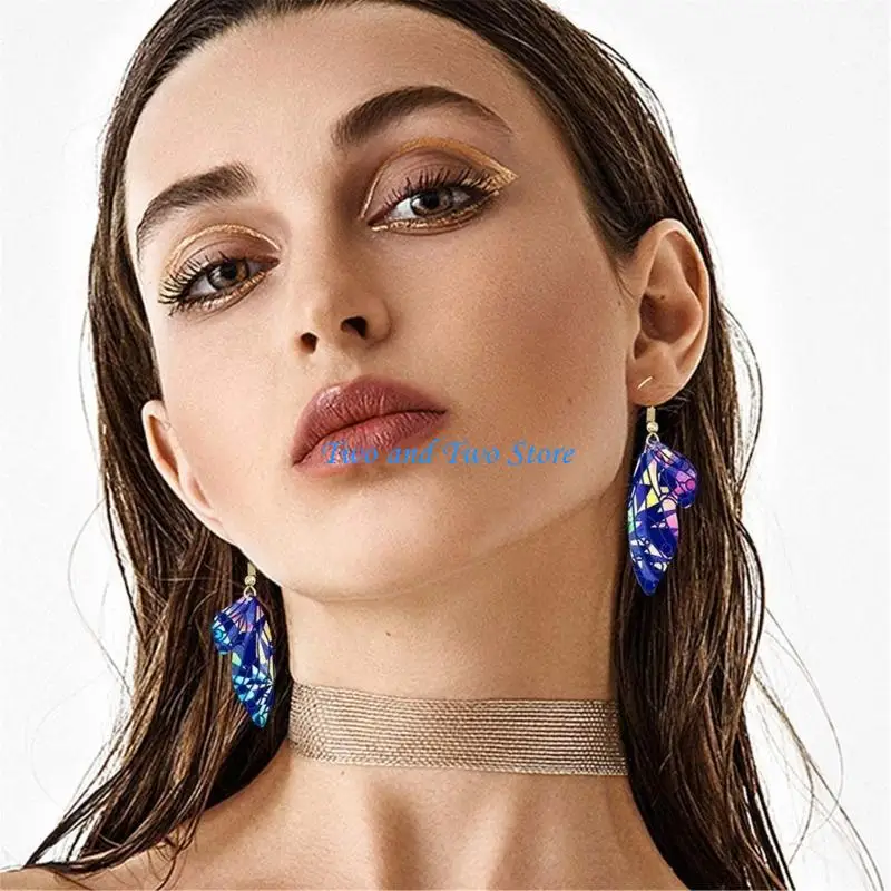 HX6F Butterfly DIY Pendant Mould for Necklace Earrings Jewelry Hand-Making