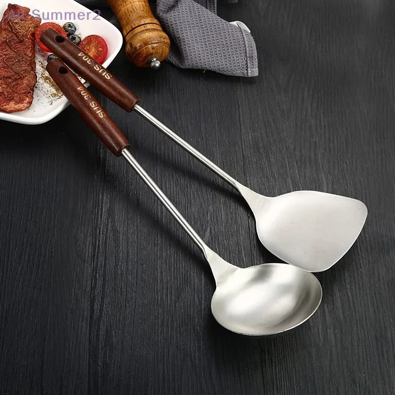 {Summer2}Kitchen Companion Iron Wok Spatula & Ladle; Ideal for Cooking with Stainless Steel Equipment
