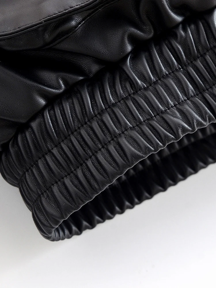 Estilo europeo y americano 2025 otoño recién llegados ropa de mujer chaqueta con efecto de piel sintética desmontable a la moda