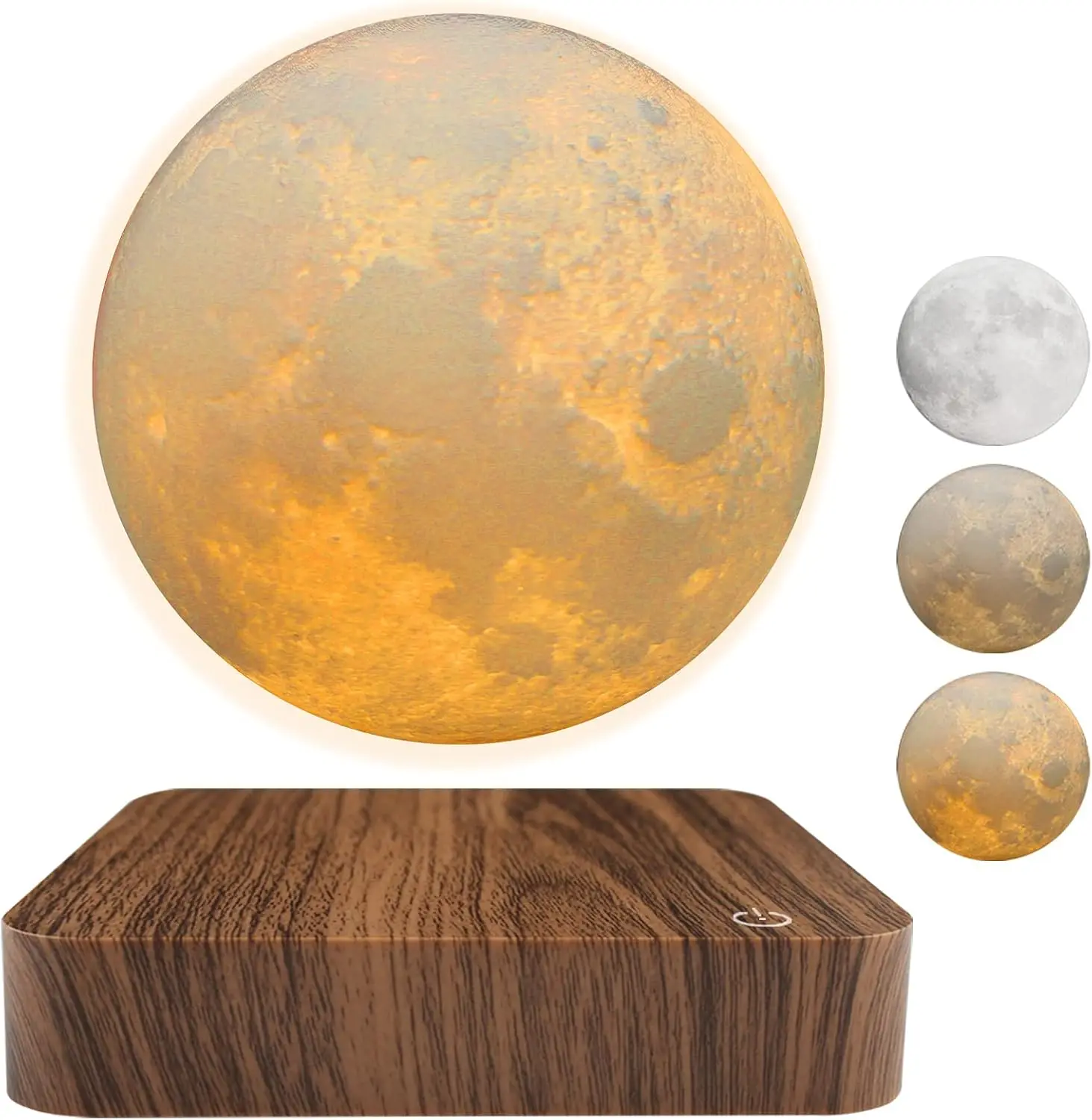 Levitating Moon Lamp Magnetic Floating Moon Lamp Spinning Luna Night Light with 3 Color Modes for Home Office Desk Decor Bedroom