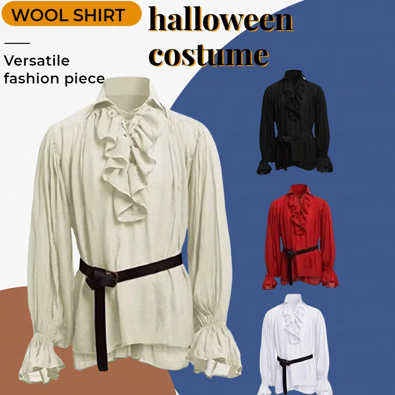 الرجوع إلى بدلة الأداء الرجعية الجديدة لخياط فلورنسا في القرون الوسطى للرجال من القرن الخامس عشر مع أكمام منتفخة بأربطة