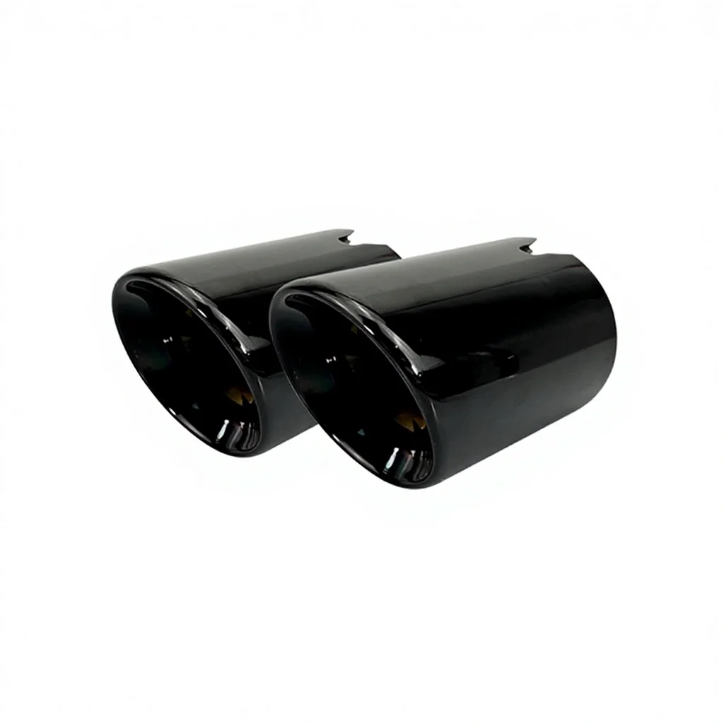 

Top Performance Black 70MM Inlet Stainless Steel Tailpipe Car Exhaust Tip Universal Fitment Single Outlet Decorative