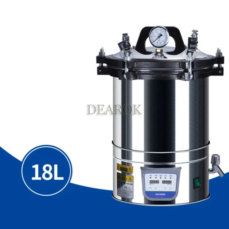 ​18L/24L Portable Pot Sterilization Autoclave LCD Automatic High Temperature Pressure Steam Sterilizer Pots Surgical Medical To