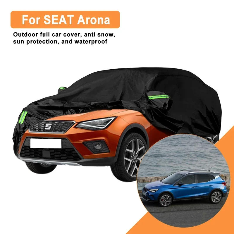 

Full Car Cover for SEAT Arona Outdoor Windproof Waterproof Dust Resistant Sun UV Protection with Reflective Strips