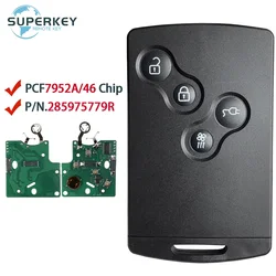 Keyless Hands Free For Renault Zoe Megane III Fluence Laguna III Scenic 2009-2015 433MHz PCF7952A Smart Card Car Key