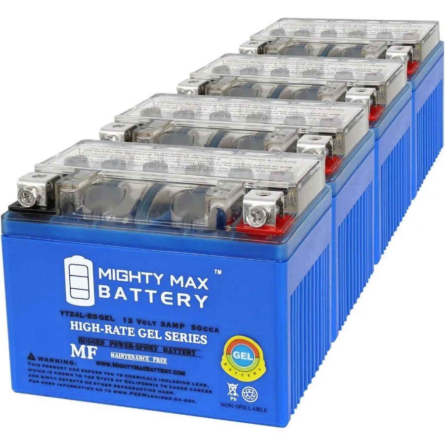 Bateria de gel ytx4lbs para atv quad dirt pit bike 50 70 110 125 cc 4 pacote de energia profunda confiável para veículos offroad longlastin