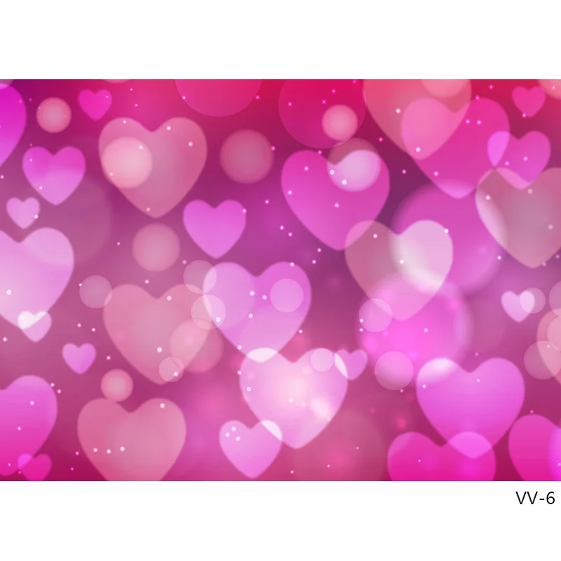 SHENGYONGBAO Bokeh Abstract Dream Photography Backdrops Fuzzy Heart Valentine's Day Romantic Love Photo Studio Background RQ-07