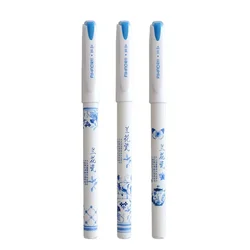 4Pcs/lot Vintage Retro Chinese Style Gel Pen Blue And White Porcelain Stationery Office School Supplies Gift Free Shipping