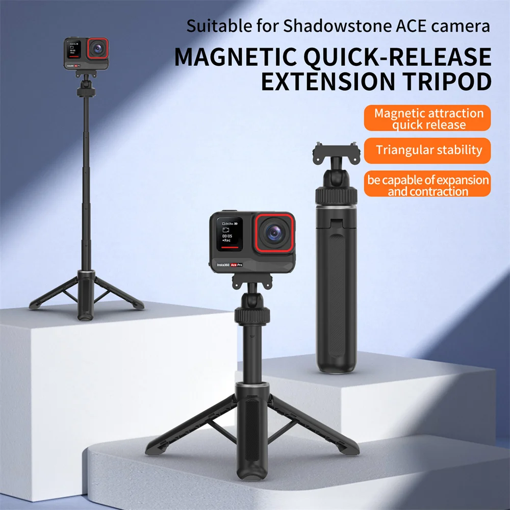 

Магнитная палка для селфи, штатив, водонепроницаемая ручка для Insta360 ACE Pro, быстросъемный удлинитель, аксессуары для экшн-камеры