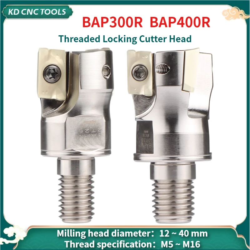 

KH CNC BAP300R BAP400R Split Lock Head Threaded Locking Milling Cutter Head Anti seismic cutter bar Milling Head APMT1135/1604
