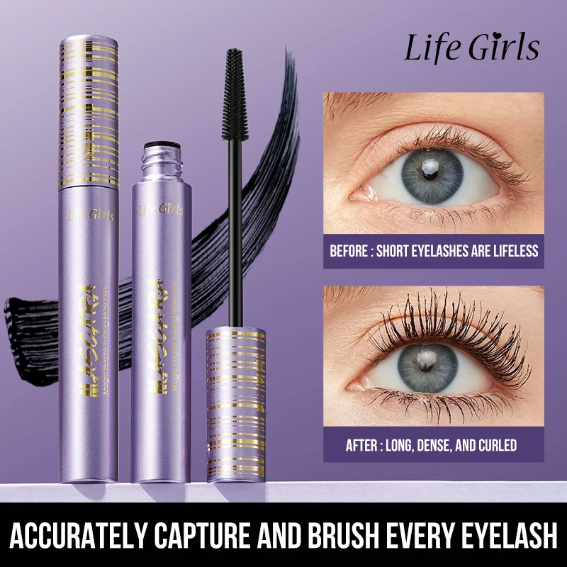 Life Girls Magic Purple Tube Mascara Volume riccio snello Trucco crema per ciglia impermeabile a lunga durata