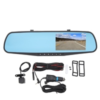 4.3 Inch Mirror Dash Cam 1080P HD Dual Lens Anti Glare Parking Monitor Smart Rearview Mirror Camera Mirror Backup Camera